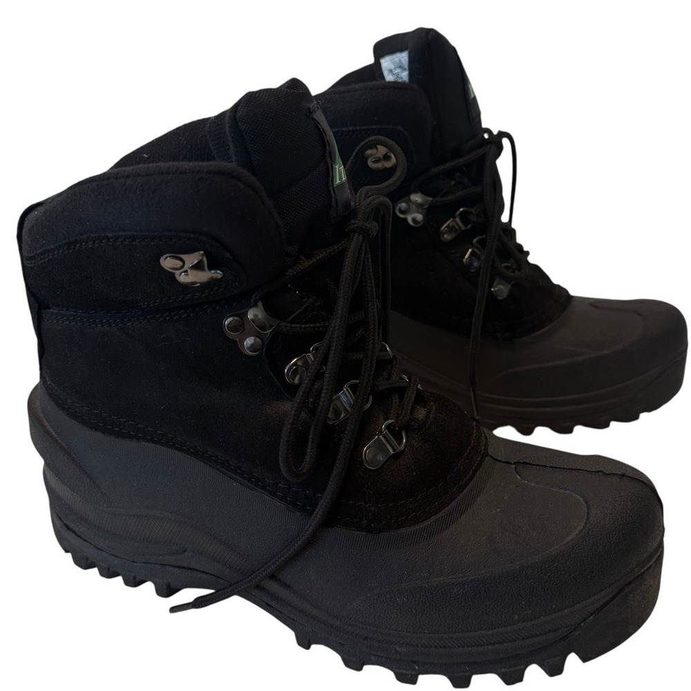 Itasca Thermolite 643000 Waterproof Thinsulate Black Leather Boots Men Sz 9 S-4